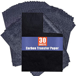 Carbon Paper for Tracing Graphite Transfer-Paper - PSLER 30 Pcs Black Graphite Paper for Tracing Drawing Patterns on Wood Projects Canvas Fabric Artist Lettering Sketch Drawing A4 8.27 X 11.81 Inch