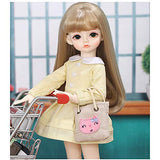 MEESock BJD Doll 26cm Ball Jointed Baby Doll, with Clothes Eyes DIY Toy Best Handmade 1/6 SD Doll