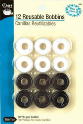 Dritz 12-Piece Reusable Bobbins, Class 15