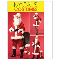 McCall's M5550 Women's and Men's Santa Claus Christmas Costume Sewing Pattern, Sizes XL-XXXL