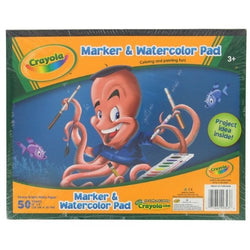 Crayola Marker & Watercolor Pad 10"X8-50 Sheets/Pkg; 6 Items/Order