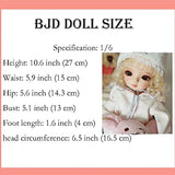 Handmade BJD Doll, 1/6 SD Dolls 10.7Inch Ball Jointed Doll DIY Toys with Full Set Clothes Shoes Wig Makeup, Best Gift for Girls-VANILLA （Excluding what is in the hands of the doll） ( Color : C )