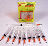 Creative Hobbies Glue Applicator Syringe for Flatback Rhinestones & Hobby Crafts, 5 Ml with 15 Gauge Orange Precision Tip - Value Pack of 10
