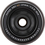 FUJIFILM XF 27mm f/2.8 Lens (Silver) (16401581) Starter Bundle – Includes: SanDisk Extreme 64GB SDXC Memory Card (UHS-I / V30 / U3 / Class-10) + Lens Cap Keeper + Microfiber Cleaning Cloth