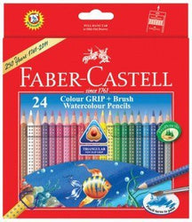 Faber-castell Highly Soluble Triangular Water Colour Pencils (Set of 24)