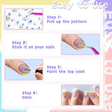 Nail Art Stickers, 12 Styles 8D Stripe Line Nail Decals Self-Adhesive Marble Wave Nail Art Spring Nail Stickers for Nail Art Perfect Nail Accessories Self-Adhesive Design Nail Decoration for Women