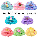 Butter Slime Kit, 8 Pack Fluffy Slime, with Unicorn,Cake, Animal, Candy and Fruit Butter Slime Accessories, Super Stretchy and Non-Sticky, Educational Stress Relief Slime Toys for Girls Boys Kids