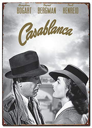 STYSLS 1003707'Casablanca Vintage Metal Tin Signs, 90S Classic Movie Poster, Decorative Signs Wall Art Home Decor - 8X12 Inch (20X30 cm)