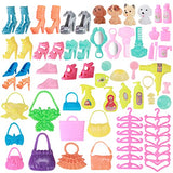 Girl Doll Clothes and Accessories, Toy Set Fixed Style Includes 1 11.5-inch Doll, Pet Pattern Clothes, Pet Accessories, Shoes, Bags, Hangers, Toiletries. Random Beautiful Small Accessories. (Pets)