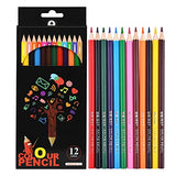 Colored Pencils, Premium Soft Core 12 Unique Colors No Duplicates Color Pencil Set for Adult and Kids Coloring Books, Artist Drawing, Crafting, Shading, Gradation, Line Art
