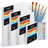 UPGREY Acrylic Pouring Paint Set 18 Colors & 30 Pack Canvases for Painting in 4 sizes