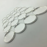 IGOGO 20 PCS Oval Pendant Trays Pendant Blanks Cameo Bezel Cabochon Settings - 30x40 mm Silver