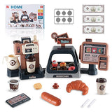 F.U.Fitrota Kids Maker Coffee and Donuts, for Girls and Boys Real Mini Barista Shop 41PCS