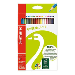 Stabilo Green Colored Pencil Set Of 18