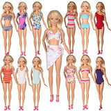 Tanosy 5 Sets Doll Swimsuits Bathing Suits Beach Bikini Clothes for 11.5" Girl dolls