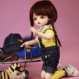 1/6 BJD Doll Full Set 30cm 11.81" Ball Jointed 100% Handmade Girl SD Dolls Toy Action Figure with Clothes Wigs Socks Shoes Makeup