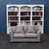 iLAND Modern Dollhouse Furniture on 1/12 Scale of Miniature Sofa for Dollhouse Living Room (Khaki Drills)