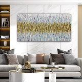 Yotree Wall Art - 24x48 Inch 3D Oil Paintings on Canvas Abstract Painting Heavy Texture Acrylic Painting Wood Inside Framed Hanging Wall Decoration
