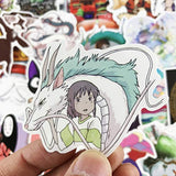 Cute Anime Stickers for Water Bottle, Vinyl Skateboard Laptop Computer Travel Case Car Phone Notebook Luggage Guitar Decal 100Pcs Pack (Miyazaki Hayao)