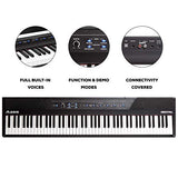 Alesis Recital | 88 Key Beginner Digital Piano / Keyboard with Full Size Semi Weighted Keys, Power Supply, Built In Speakers and 5 Premium Voices (Amazon Exclusive)