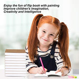 DINGPAI 10 Pack Blank Flipbooks (Flip Book) for Animation, Sketching, and Cartoon Creation, 1600 Pages (800 Sheets), 4.5” x 2.5”, No Bleed Drawing Paper with Sewn Binding, Creative Craft for Kids