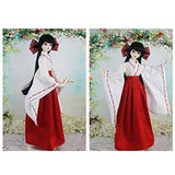 XSHION 1/4 BJD SD Doll Clothes, Modified Kimono Japanese Clothes Costume Outfit Set for 1/4 Ball Jointed Doll Clothes Dress Up Accessories