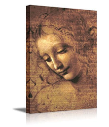 wall26 The Head of a Woman (Also Known as La Scapigliata) by Leonardo Da Vinci - 32" x 48"