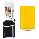 Polaroid AMZPOLMP02K1Y Mint Pocket Instant Printer (Yellow) Basic Bundle + Paper (20 Sheets) + Deluxe Pouch