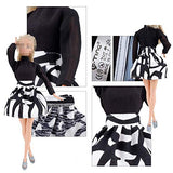 E-TING Handmade Doll Clothes Short Skirt Jumpsuits Office Style Wears Dress for Girl Dolls (3 Sets)