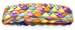 RayLineDo 15 Yards Colorful Sector Fabric Embroidery Polyester DIY Lace Applique Sewing Craft