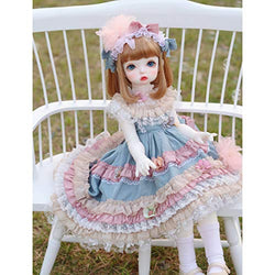 HMANE BJD Doll Clothes 1/6, Romantic Flowers Rainbow Dress for 1/6 BJD Dolls - No Doll