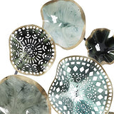 Deco 79 Metal Plate 3D Overlapping Discs Wall Decor, 50" x 3" x 25", Multi Colored