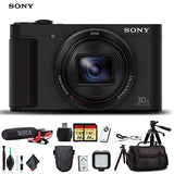 Sony Cyber-Shot DSC-HX80 Camera DSCHX80/B with Soft Bag, Tripod, 2X Extra Batteries, LED Light, 2X 64GB Memory Card, Card Reader, Plus Essential Accessories