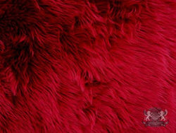 Faux / Fake Fur Shaggy DARK RED Fabric By the Yard