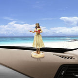 Smyer Hula Girl Dashboard, Hawaiian Mini Dashboard Doll with Ukulele,Collection Figurines Gifts for