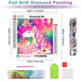 HorsonLife Unicorn Diamond Painting Kits for Adults, Diamond Art Unicorn Animal Diamond Painting by Number Kits for Kids, Diamond Dotz Kits Diamond Dots for Home Wall Decor(12"x12")