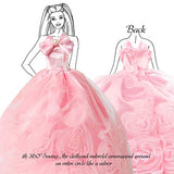 Fashion Doll Clothes Dress and Accessories - 10 Pack Doll Clothes and Accessories 5 PCS Wedding Gown Dresses 5 Handbag for 11.5 inch Doll, Casual Wear Clothes Outfits for 11.5‘’-12‘’ Doll, Girls Gifts