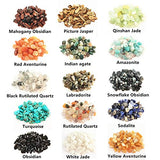 Basigeese Gemstone Chip Beads DIY Jewelry Making, Healing Engry Crystals Polishing Crushed Irregular Shaped Beads with Box (15 Materials B)