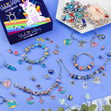 Charm Bracelets Making kit，Jewelry Making Supplies Beads，The Romantic Journey of Unicorn Luke/ Astronaut Craft Kit Beads，Bracelets for DIY Craft for Girls Teens
