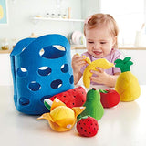 Hape Toddler Fruit Basket |Soft Pretend Food Playset for Kids, Fruit Toy Basket Includes Banana, Apple, Pineapple, Orange and More