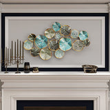 Deco 79 Metal Plate 3D Overlapping Discs Wall Decor, 50" x 3" x 25", Multi Colored