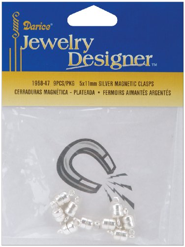 Darice Magnetic Clasps 5mmX11mm 5/Pkg-Silver