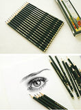 Faber-Castell pencils, Castell 9000 Artist graphite 2H pencils for drawing, shading, sketch,