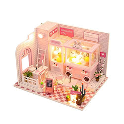 Toy Dollhouse, Creative Birthday Gift Model Assembled DIY Cottage Toy Puzzle Handmade Materials, Mini House Crafts, Miniature Model to Build-Birthday for Girls Friends Boys Mom Wife Daughter