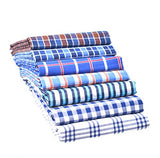 RayLineDo 7X Different Blue Plaid Yarn Dyed Pure Cotton Fabric Fat Quarter Bundle 46 x 56cm ( Appox