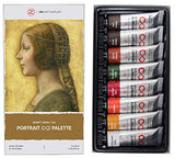ZenART Non-Toxic Oil Paint Set for Professional Artists - 2 x 8 x 45ml Tubes - Bundle of Portrait, and Essential Palette of Eco-friendly Paint with Exceptional Pigment and Lustrous Sheen