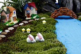 Chris.W 20pcs Dollhouse Miniature Rabbit Figurines Animals Figures Toys Easter Ornaments Decorations, Each Style with 10pcs