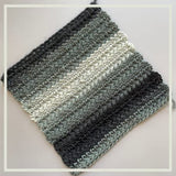 Wool Wonders Variegated Self-Striping Worsted Weight Yarn #4, Woolen Yarn for Scarves, Blanket and Garments, 4-Skeins Bulk Size, 400g/640yds (Domino Gray)