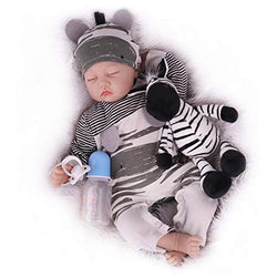 CHAREX Sleeping Reborn Baby Doll, Realistic Baby Dolls, Lifelike Weighted Reborn Baby with Soft Toy for Boys Age 3+