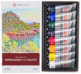 ZenART Non-Toxic Oil Paint Set for Professional Artists - 2 x 8 x 45ml Tubes - Bundle of Portrait, and Impressionist Palette of Eco-friendly Paint with Exceptional Pigment and Lustrous Sheen